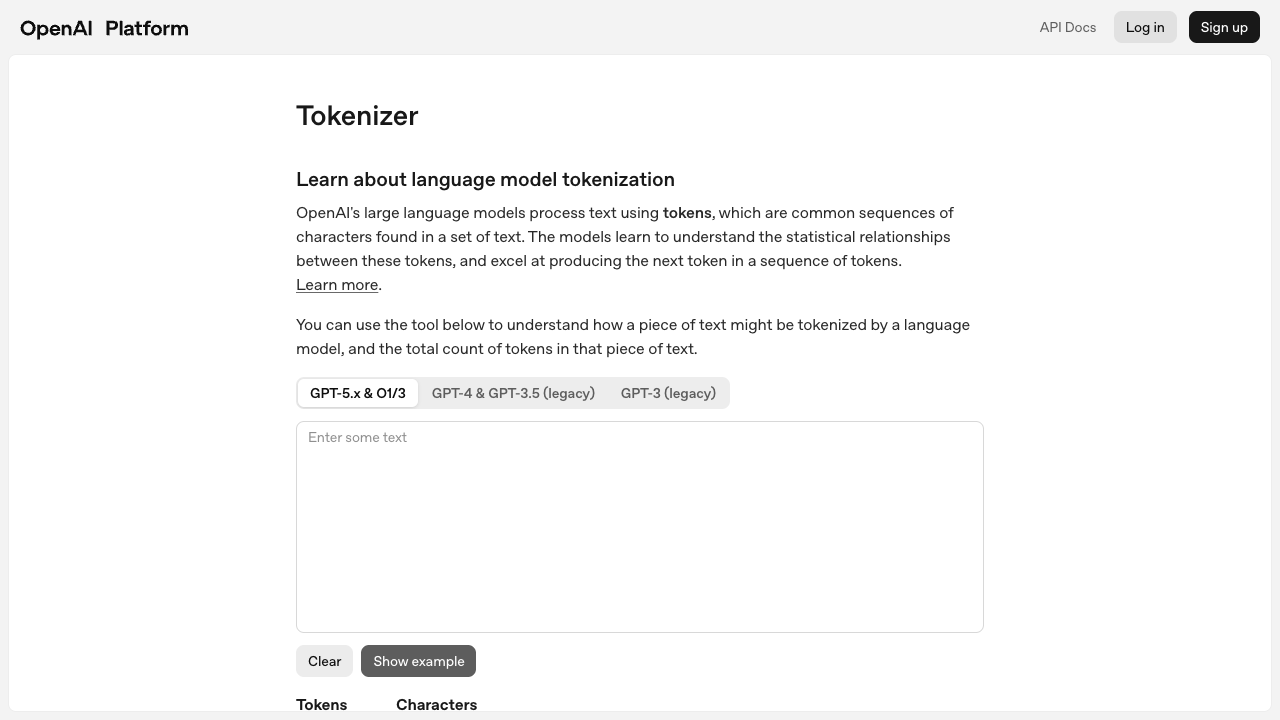 OpenAI Tokenizer