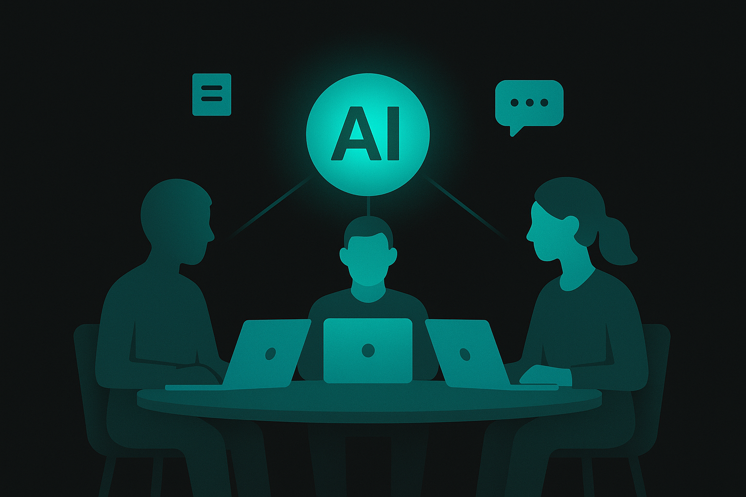 チームAI協働の概念図